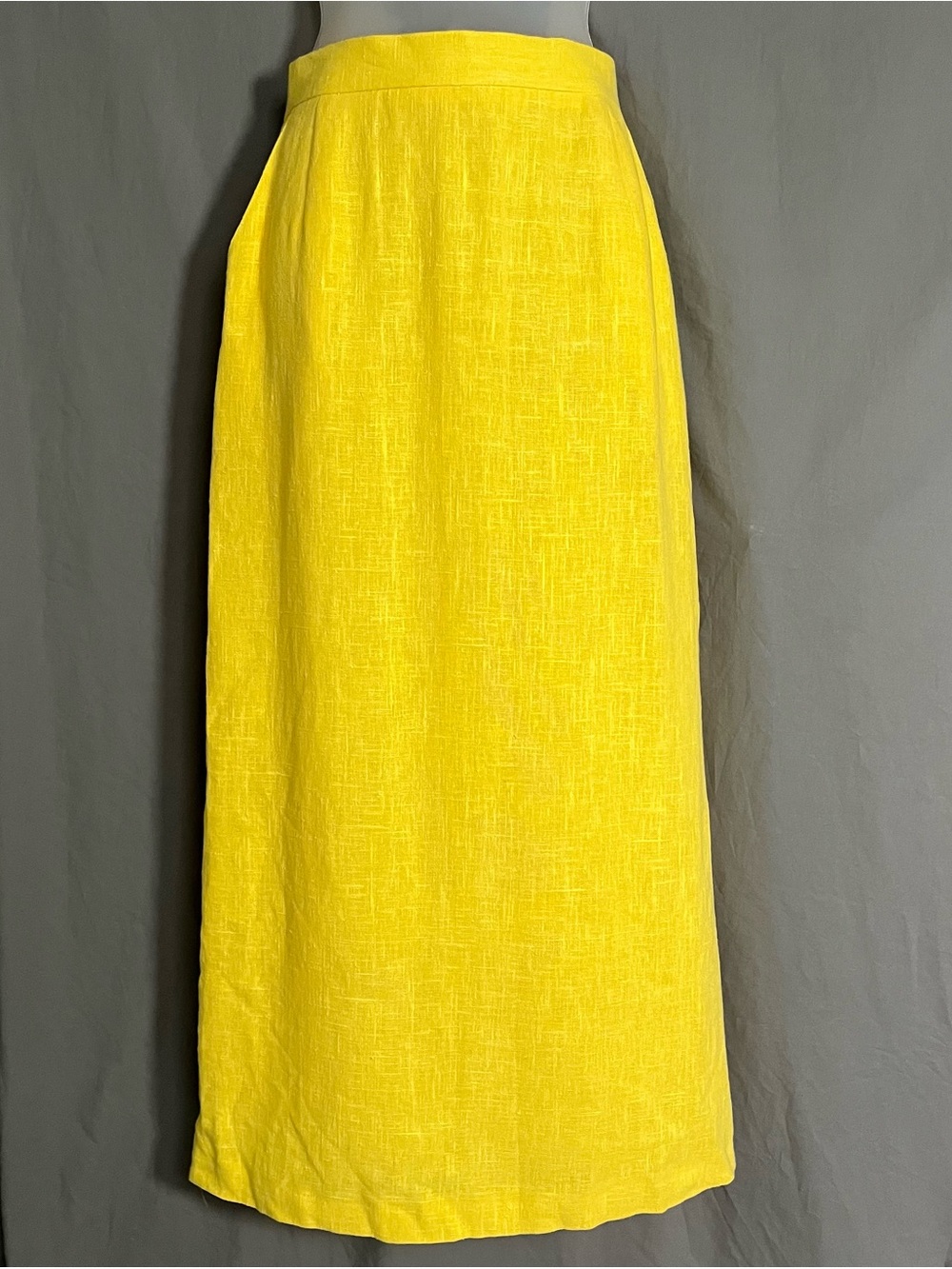 Bright Yellow Women's Linen Maxi Skirt